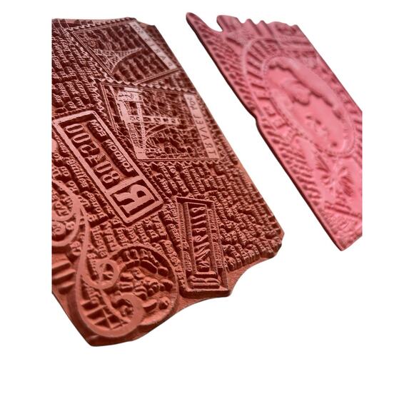 Hero Arts Rubber Stamp Woman Face Compass Butterfly Vintage Paris Travel Collage - Picture 7 of 9